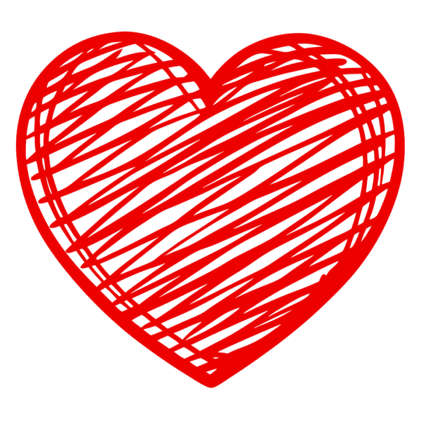 Red Heart Scribble Clipart