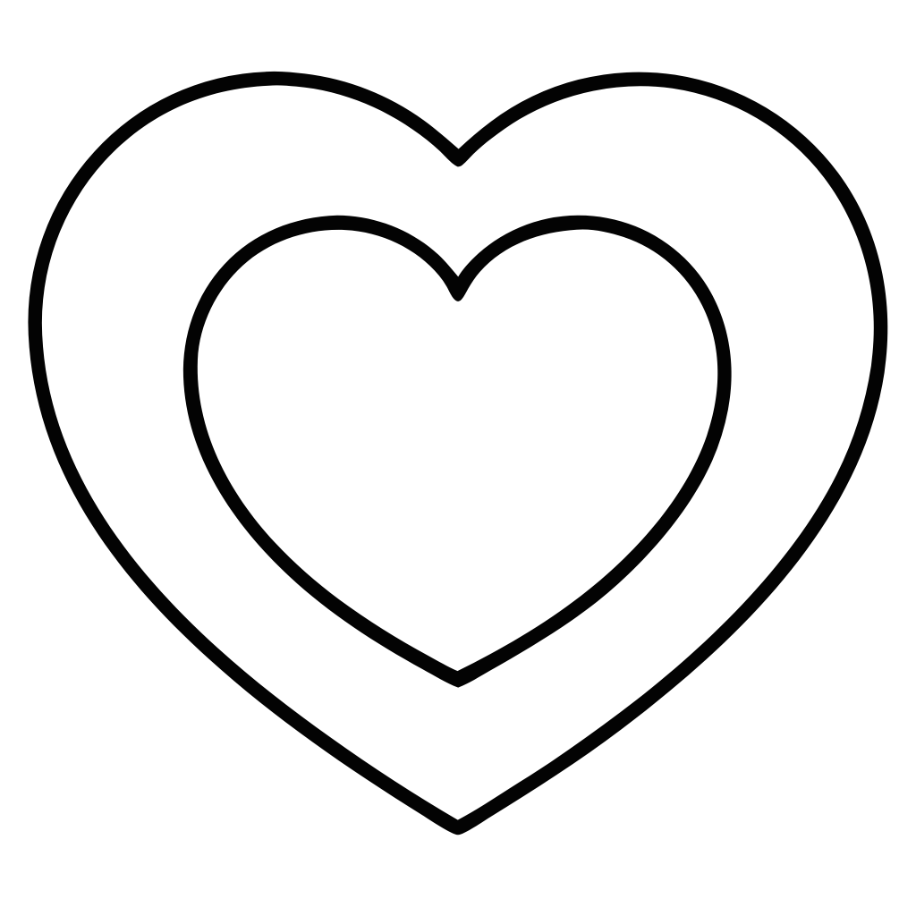 Retro Heart Outline