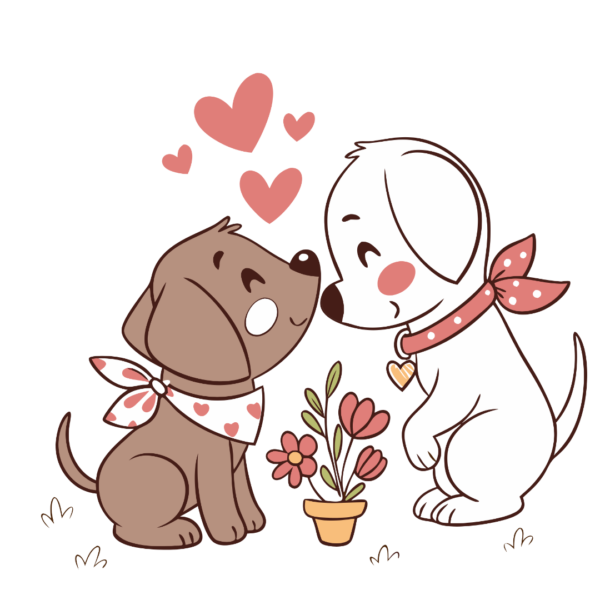 Romantic Couple Dog