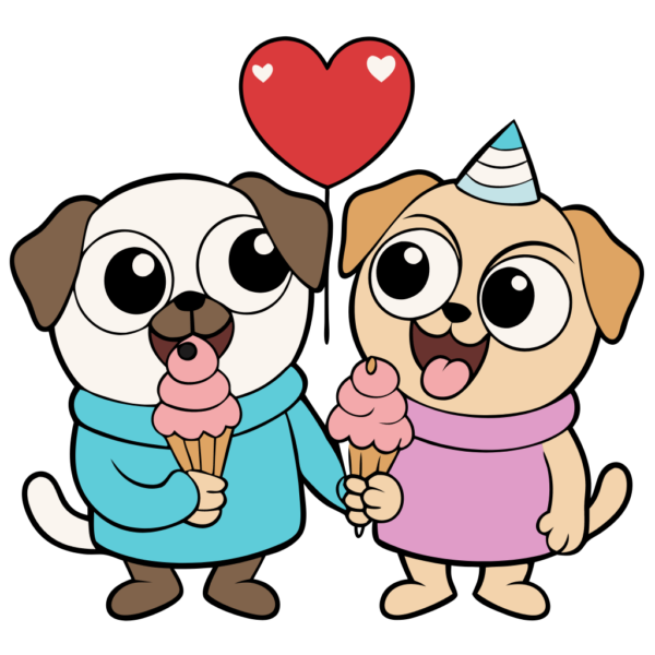 Romantic Dogs Clipart