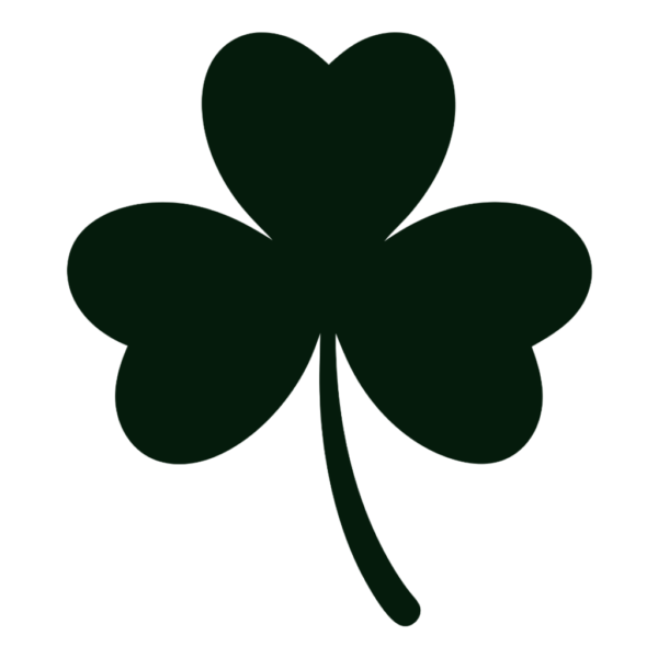 Silhouette St Patrick Leaf Clipart