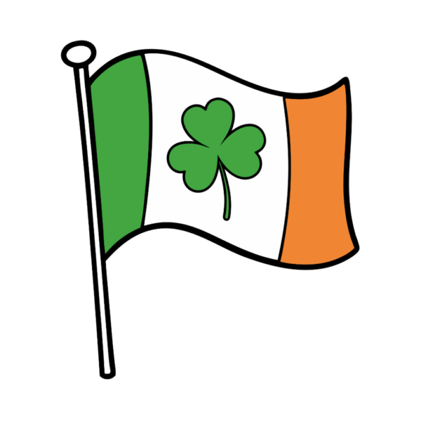 St Patrick Flag Cartoon Clipart