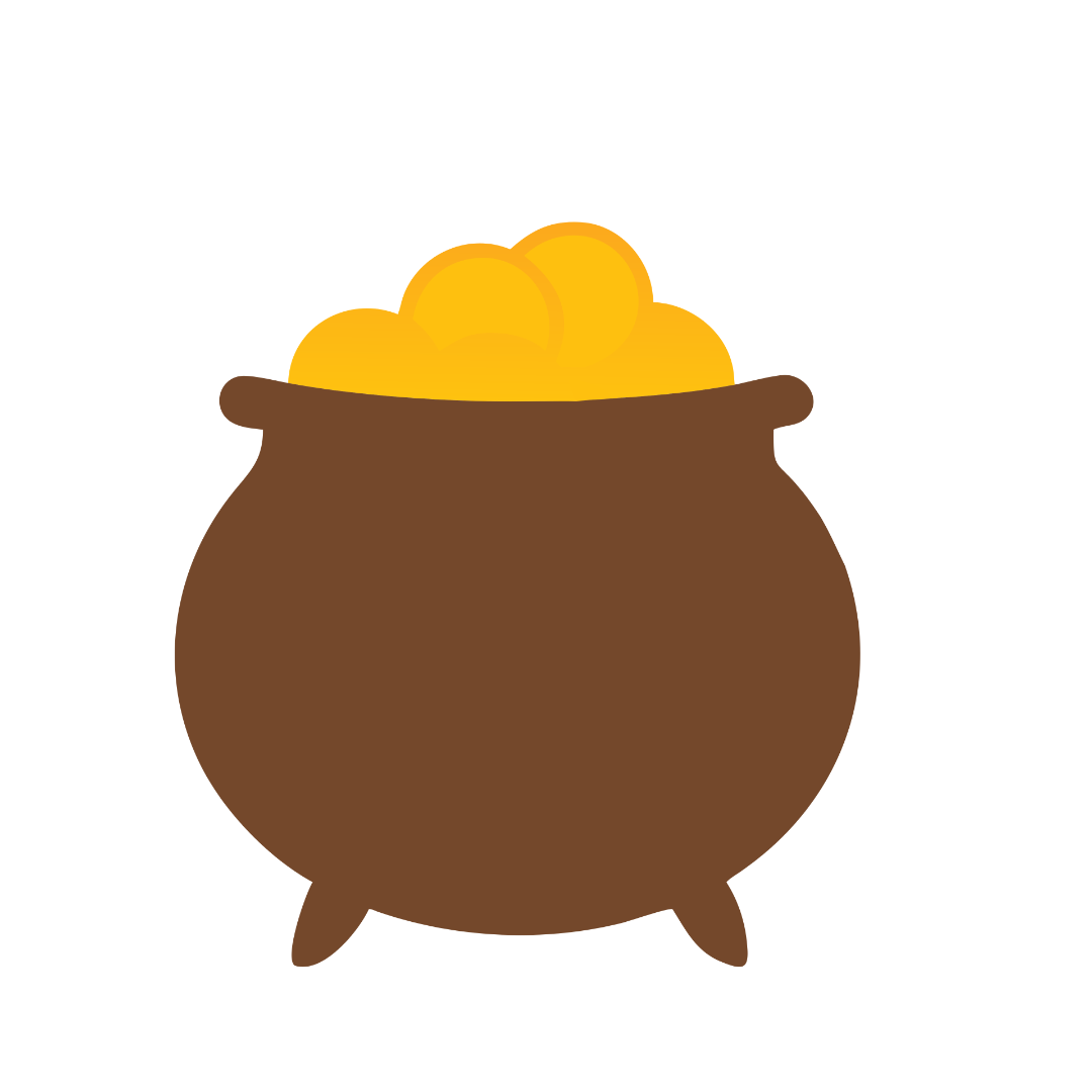St Patrick Gold Coin Cauldron Clipart_Neoclipart_com