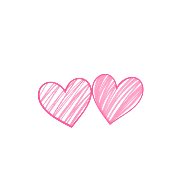 Two Pink Heart Clipart