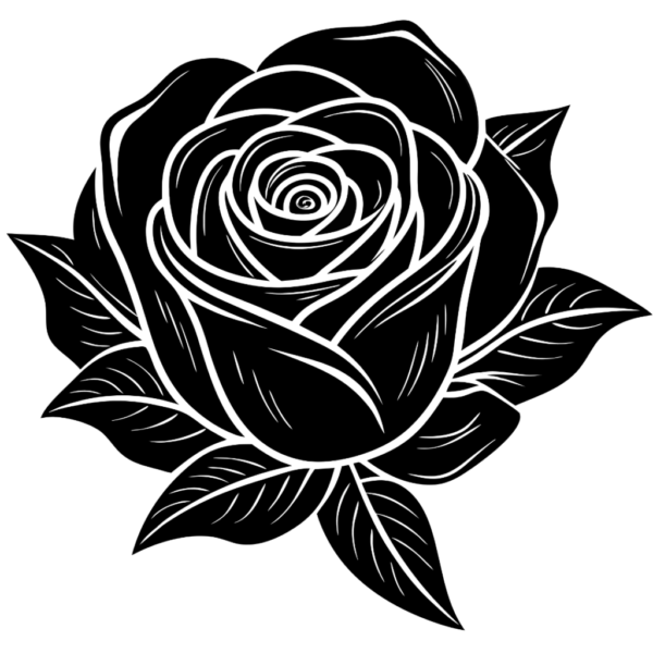 Valentine Rose Silhouette