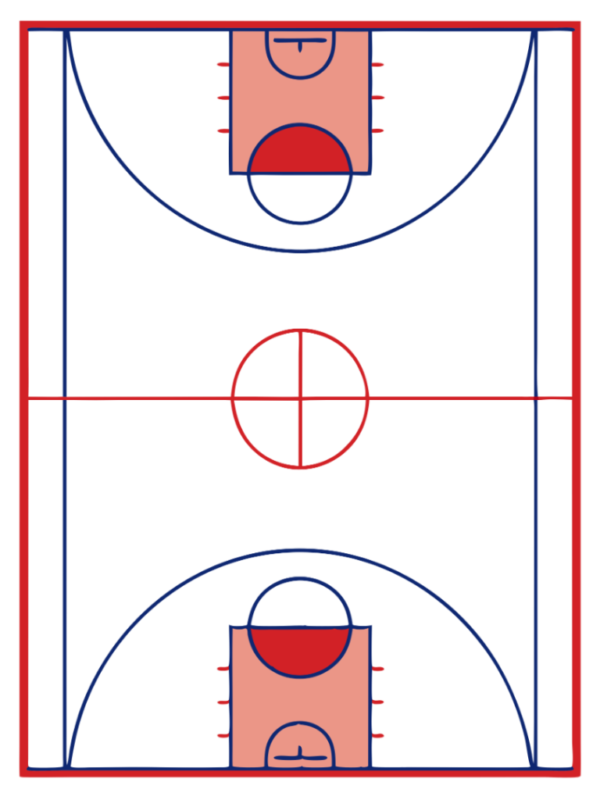 Basketball Court Clipart Illustration