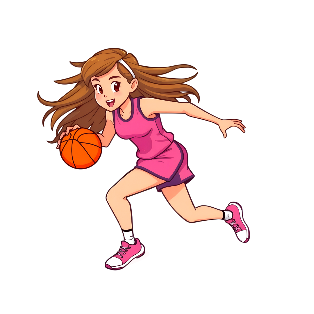 Basketball Player Dribbling Illustration_Neoclipart_com