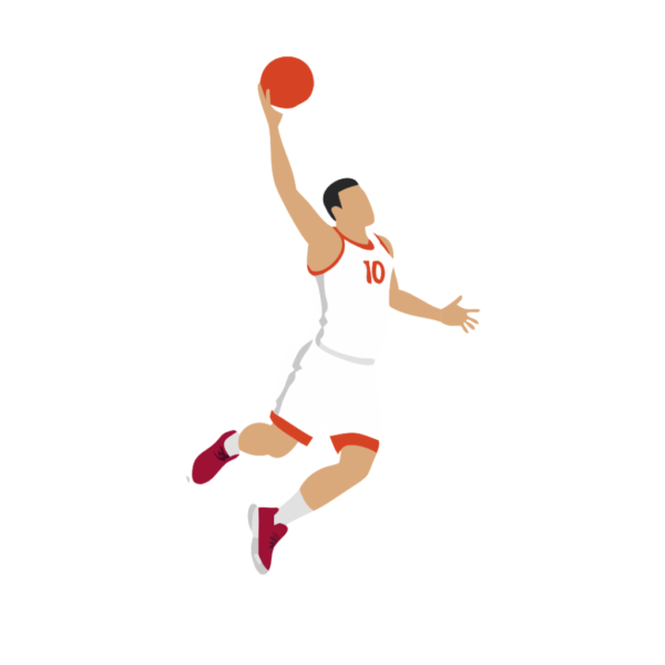 Basketball Player Shooting Hoop Clipart