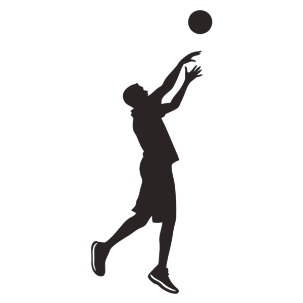 Basketball Player Throwing Ball Clipart