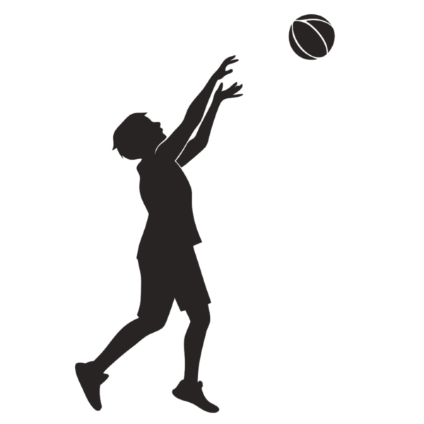 Basketball Player Throwing the Ball Clipart