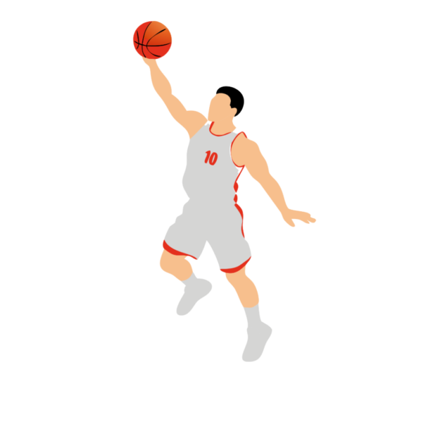 Basketball Player with Ball Clipart