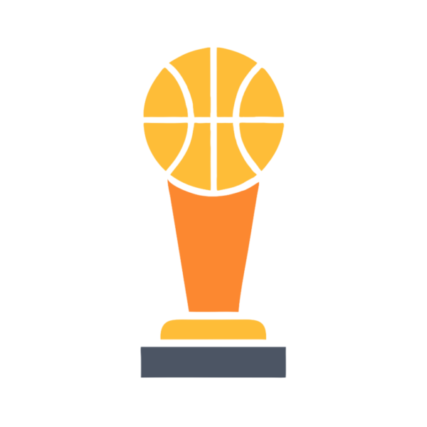 Cartoon Basketball Trophy Clipart