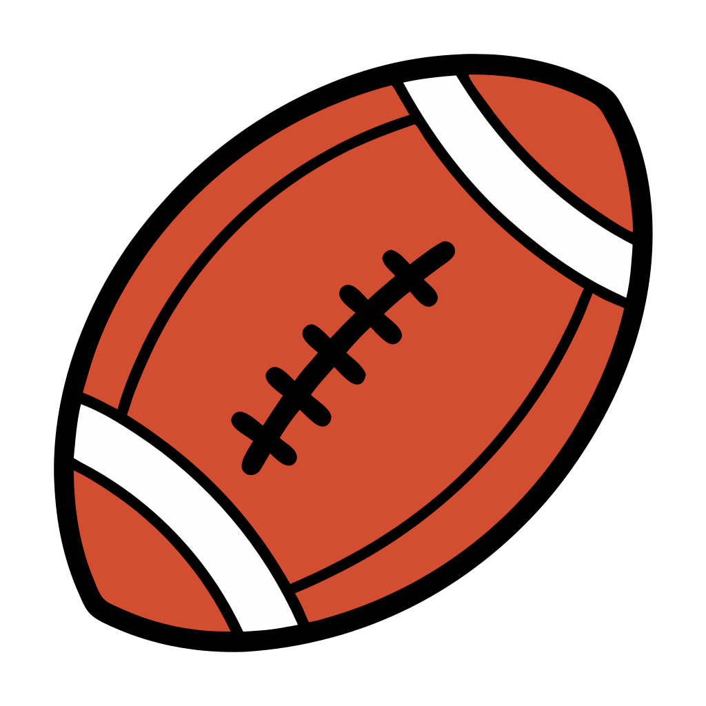 Cartoon Football Clipart with Outline_Neoclipart_com