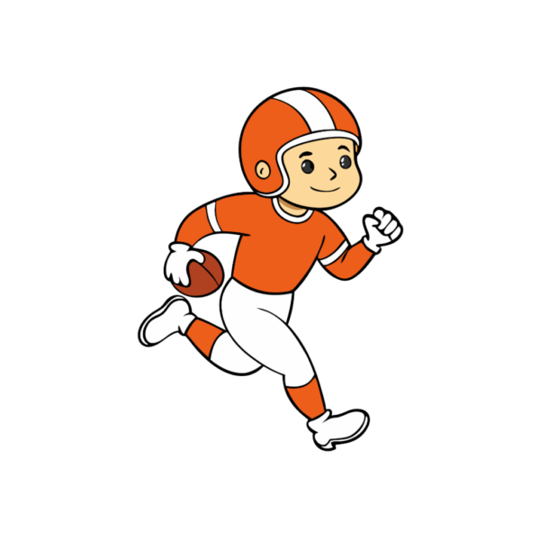 Cute Football Player Clipart