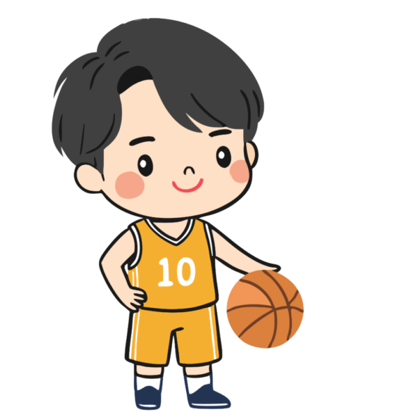 Cute Little Basketball Player Clipart