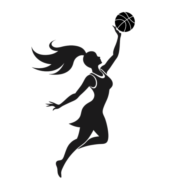 Female Basketball Player Silhouette Vector