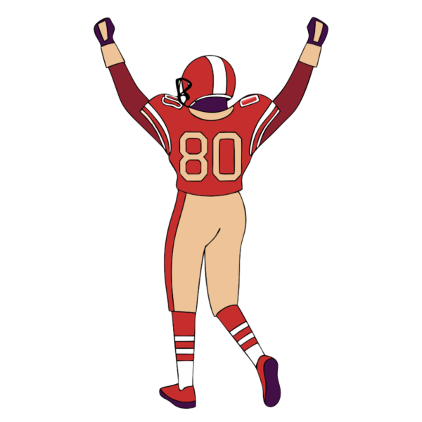 Football Player Enjoying the Goal Clipart