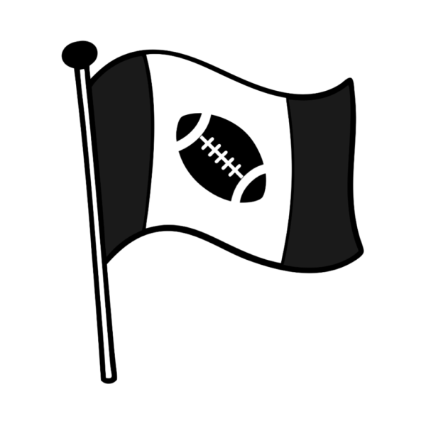 Football Flag Silhouette Clipart