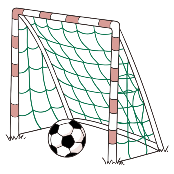 Football Goal with Ball Clipart