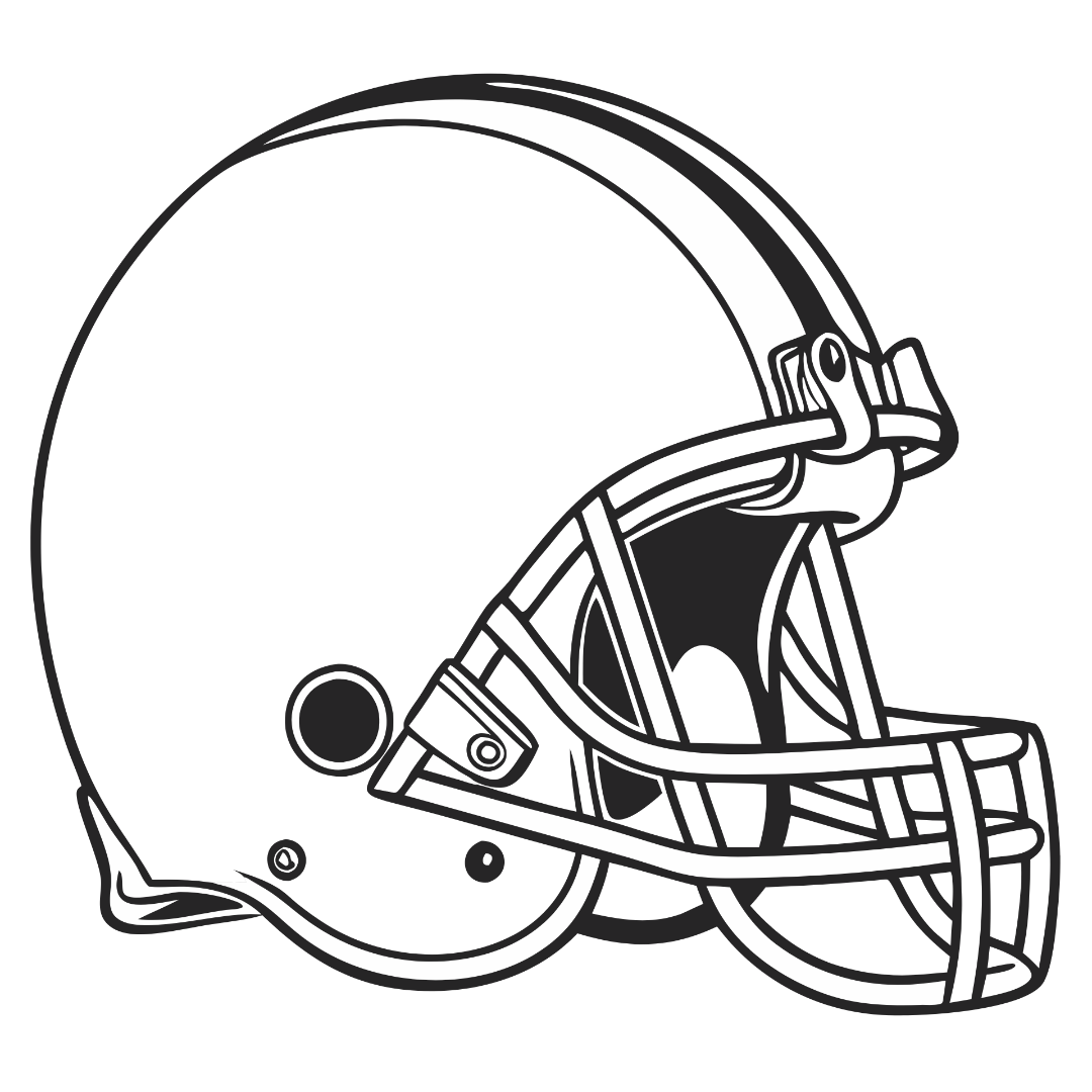 Football Helment Black and White Clipart_Neoclipart_com