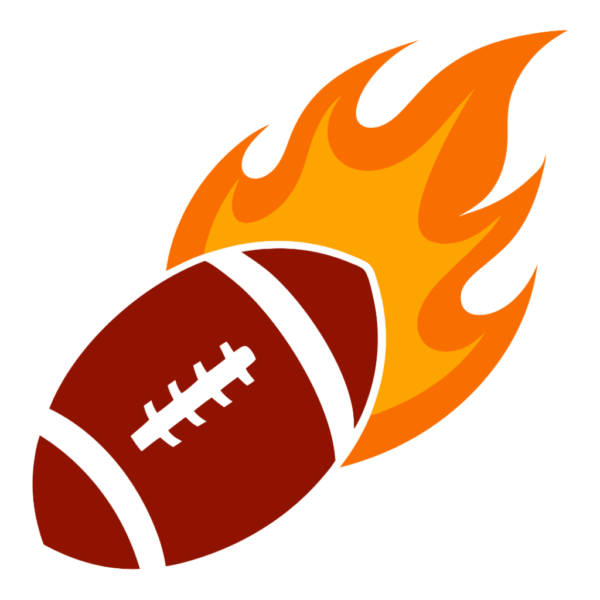 Football On Fire Clipart