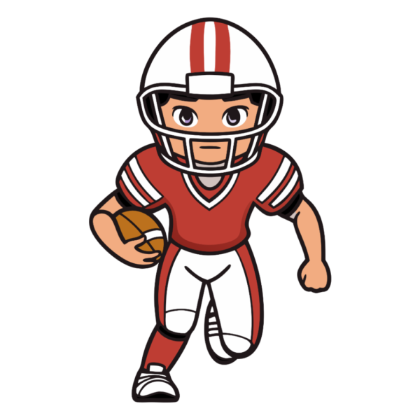 Football Player Aiming For Goal Clipart