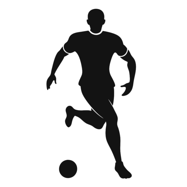 Player Kicking Soccer Silhouette