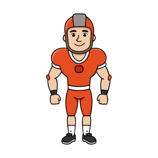 Football Player Standing Clipart