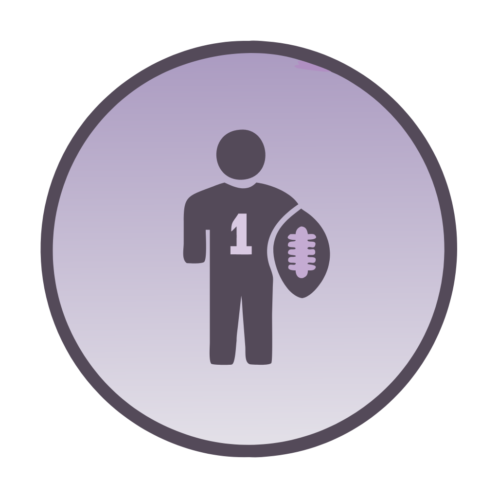 Football Player With Football Icon_Neoclipart_com