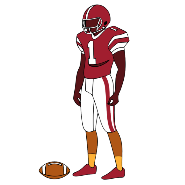 Football Player with Ball Clipart