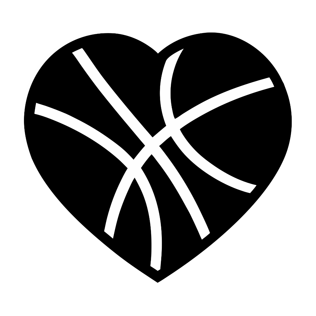 Heart Shaped Basketball Silhouette_Neoclipart_com