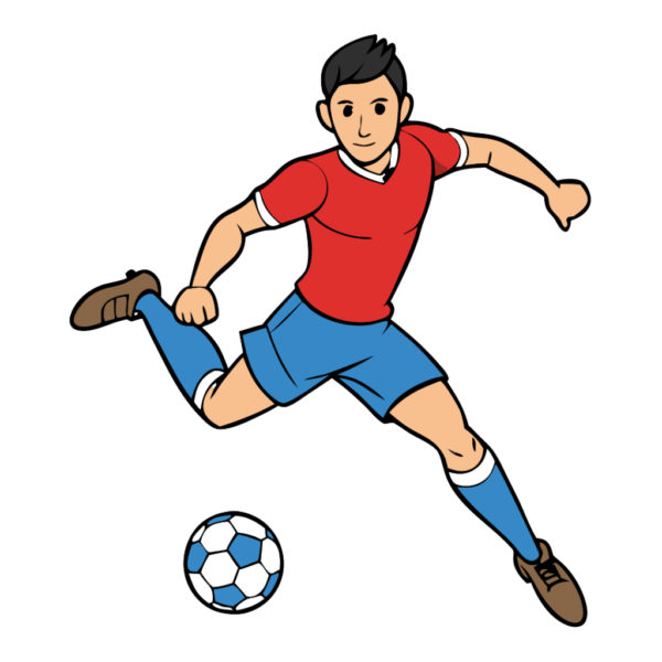 Kick the Soccer Ball Clipart