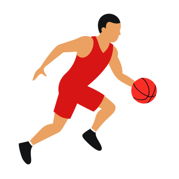 Motion Player Drippling Basketball Clipart