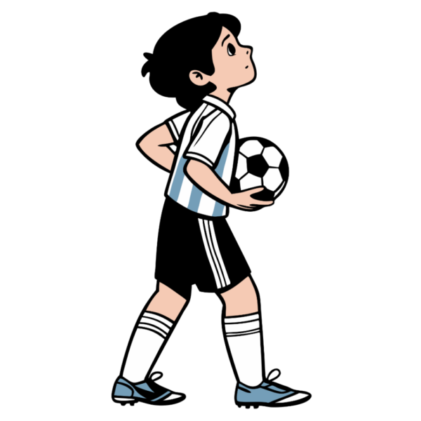 Player Walking Soccer Ball Clipart