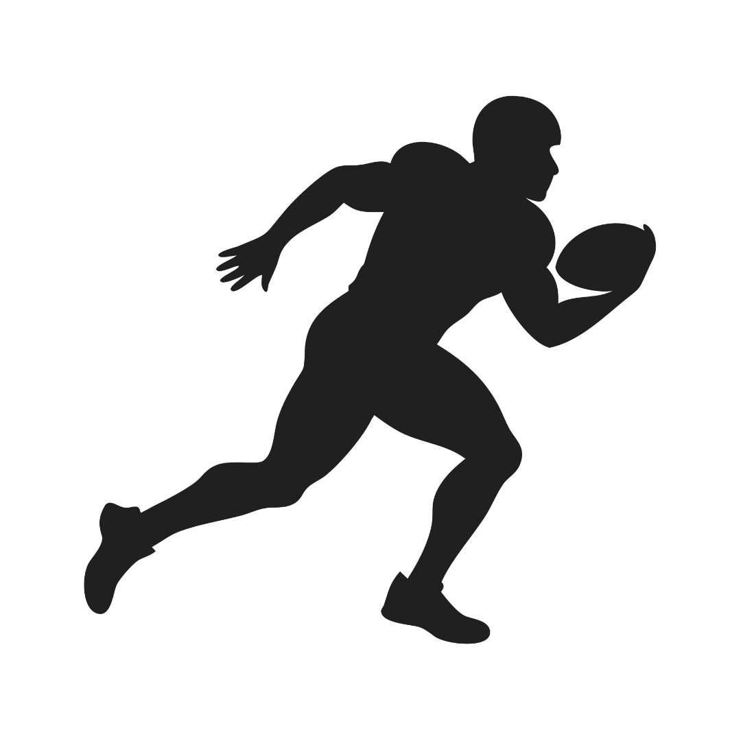Player running with Football Silhouette_Neoclipart_com